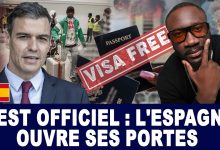 Passeport et carte de l’Afrique illustrant les pays africains cités pour un voyage sans visa en Espagne