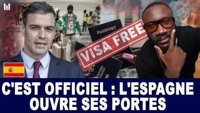 Passeport et carte de l’Afrique illustrant les pays africains cités pour un voyage sans visa en Espagne