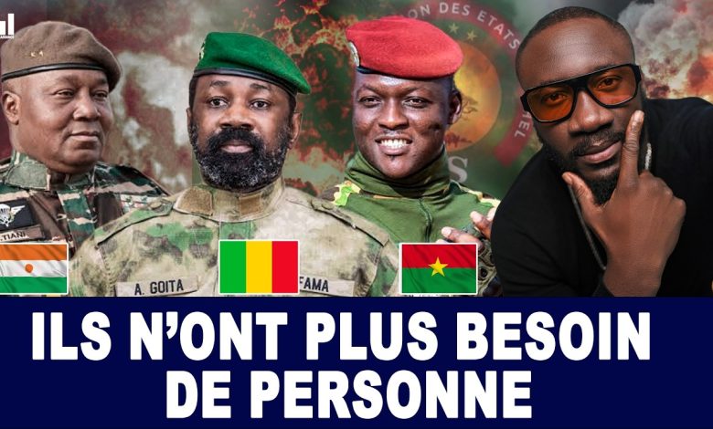 Carte illustrant le Mali, le Burkina Faso et le Niger membres de l’AES