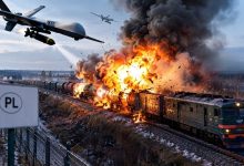 Train circulant en Ukraine dans le contexte de la guerre entre la Russie et l’Ukraine