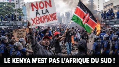 Manifestants kenyans dénonçant la xénophobie contre les commerçants étrangers