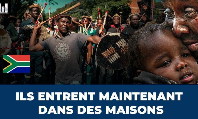 Rue de Germiston en Afrique du Sud lors de mobilisations visant des résidents perçus comme étrangers