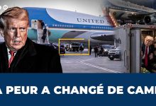 Avion présidentiel et avion militaire sur une piste d’aéroport